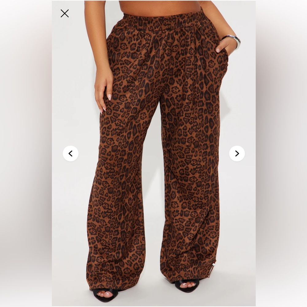Plus Leopard Jogger Pants - Picture 2 of 6